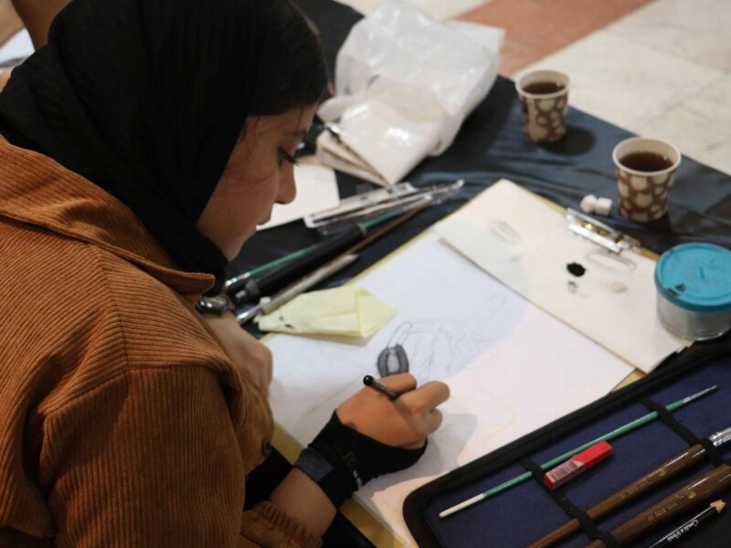 ورکشاپ هنری «به رنگ غزه» در فرهنگسرای الغدیر برگزار شد
