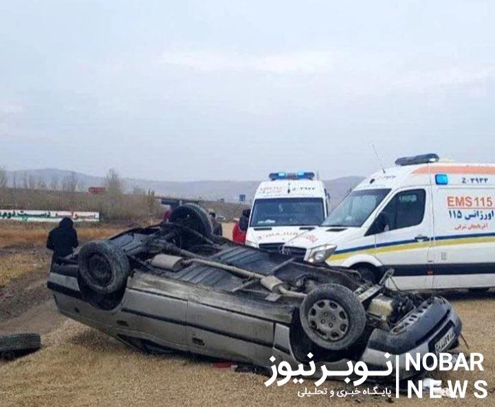 حادثه رانندگی با ۸ مصدوم در جاده مراغه به هشترود
