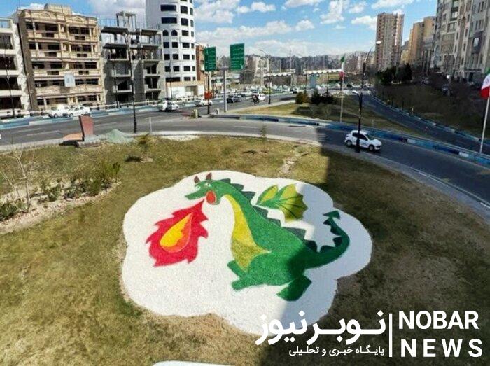 اجرای بزرگترین فرش‌گل تبریز به مساحت ۶۰۰ مترمربع در میدان آذربایجان